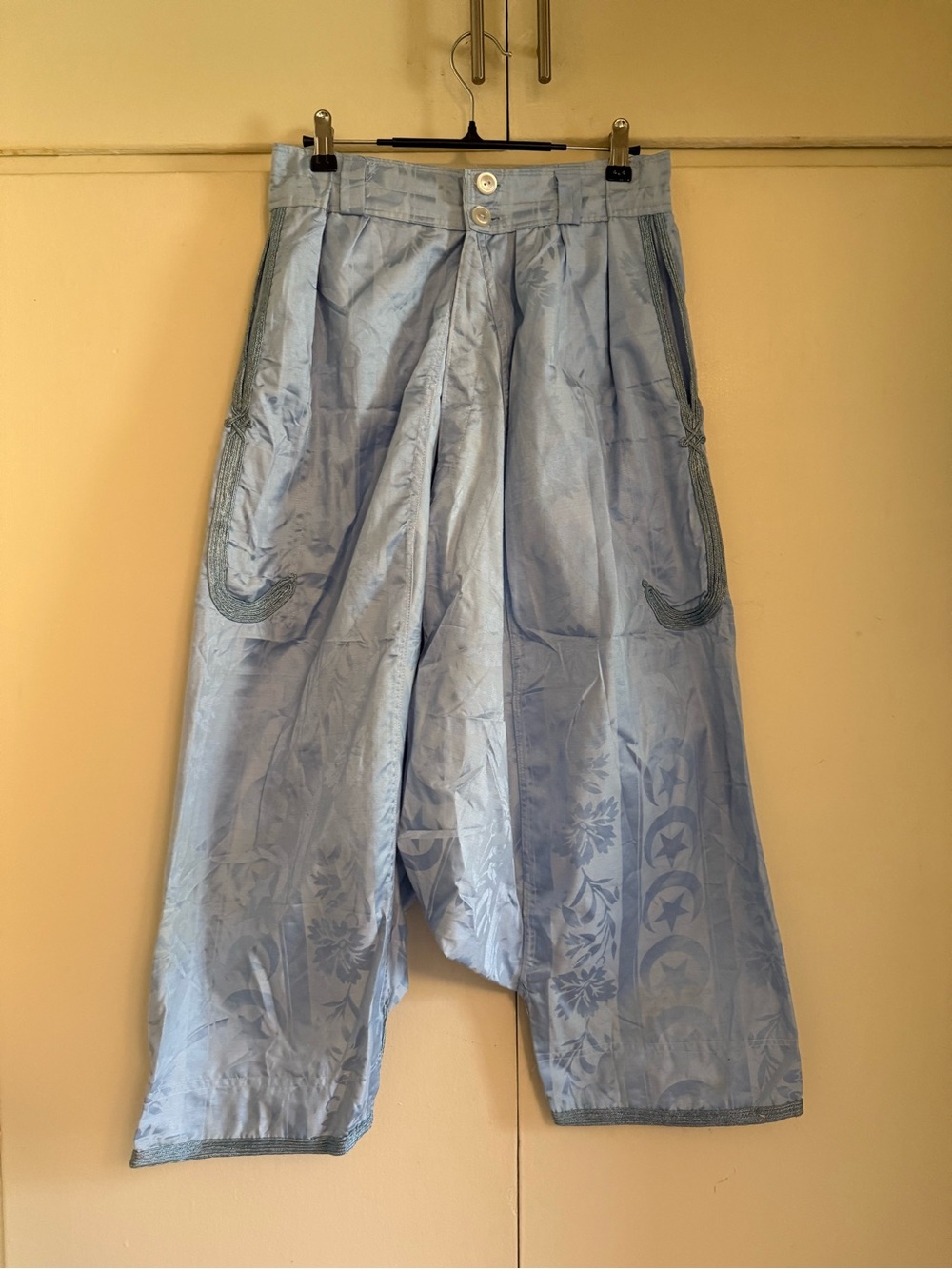 Satin Finish Baby Blue Pants